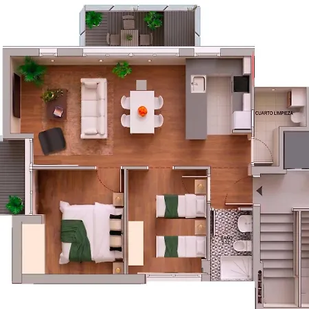 Loft Penthouse On The With 2 Terraces